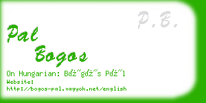 pal bogos business card